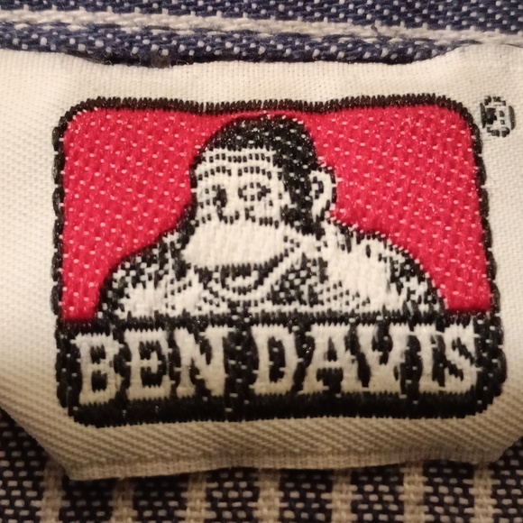 Ben Davis Shirts Short Sleeve Vintage Ben Davis Zip Up Collar Shirt